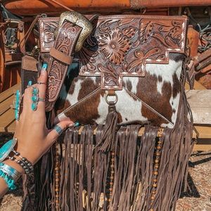 Haute Southern Hyde x Beth Marie The Lancaster Purse Cowhide Western Style